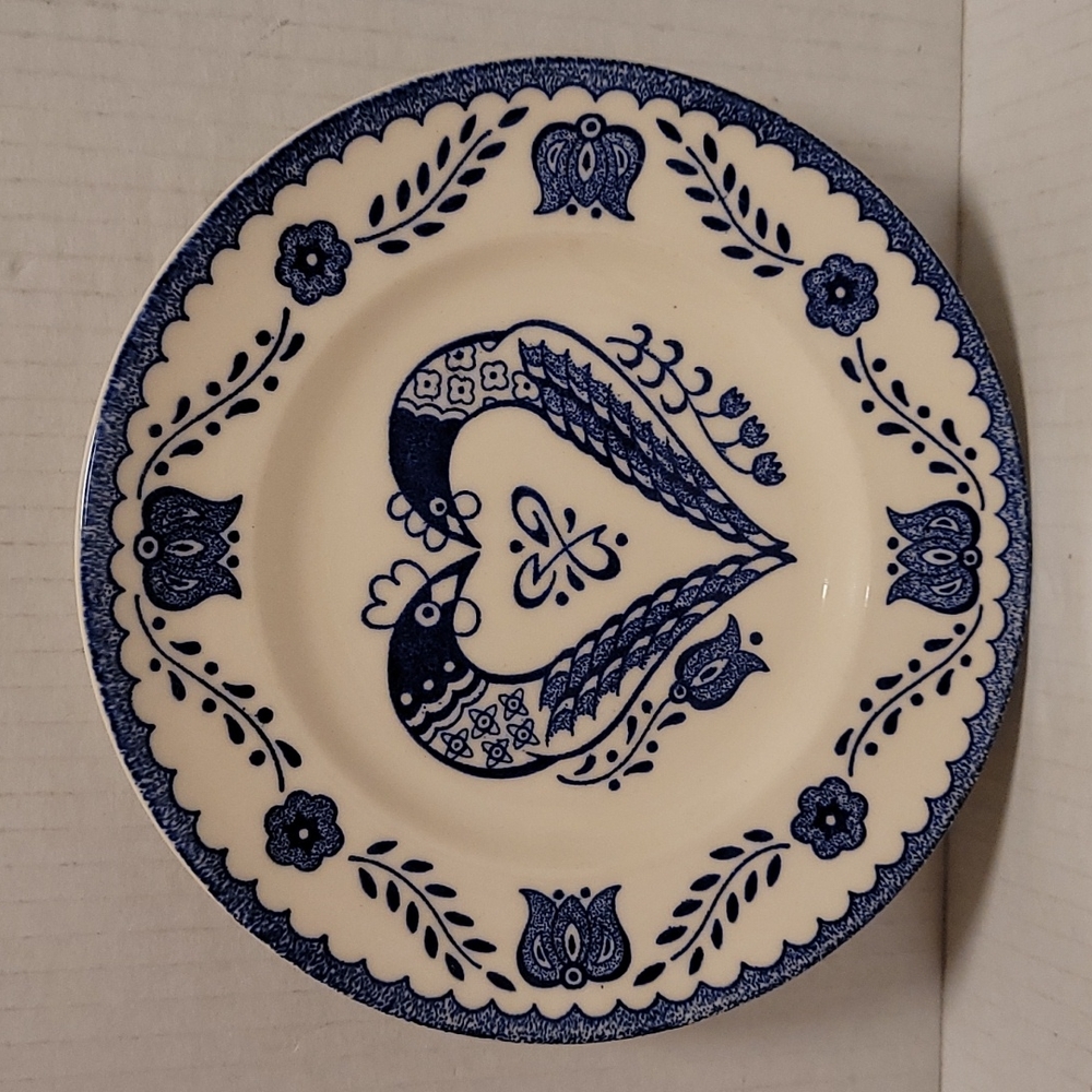 Vintage Blue and White Ironstone Plate